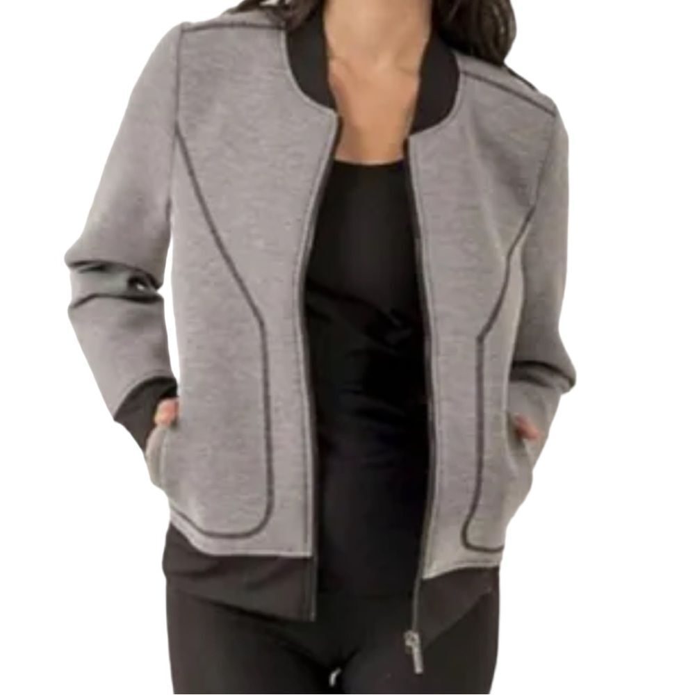 Reebok-RBX Tempo Scuba Bomber Women’s 
Jacket Size Medium Grey/Black